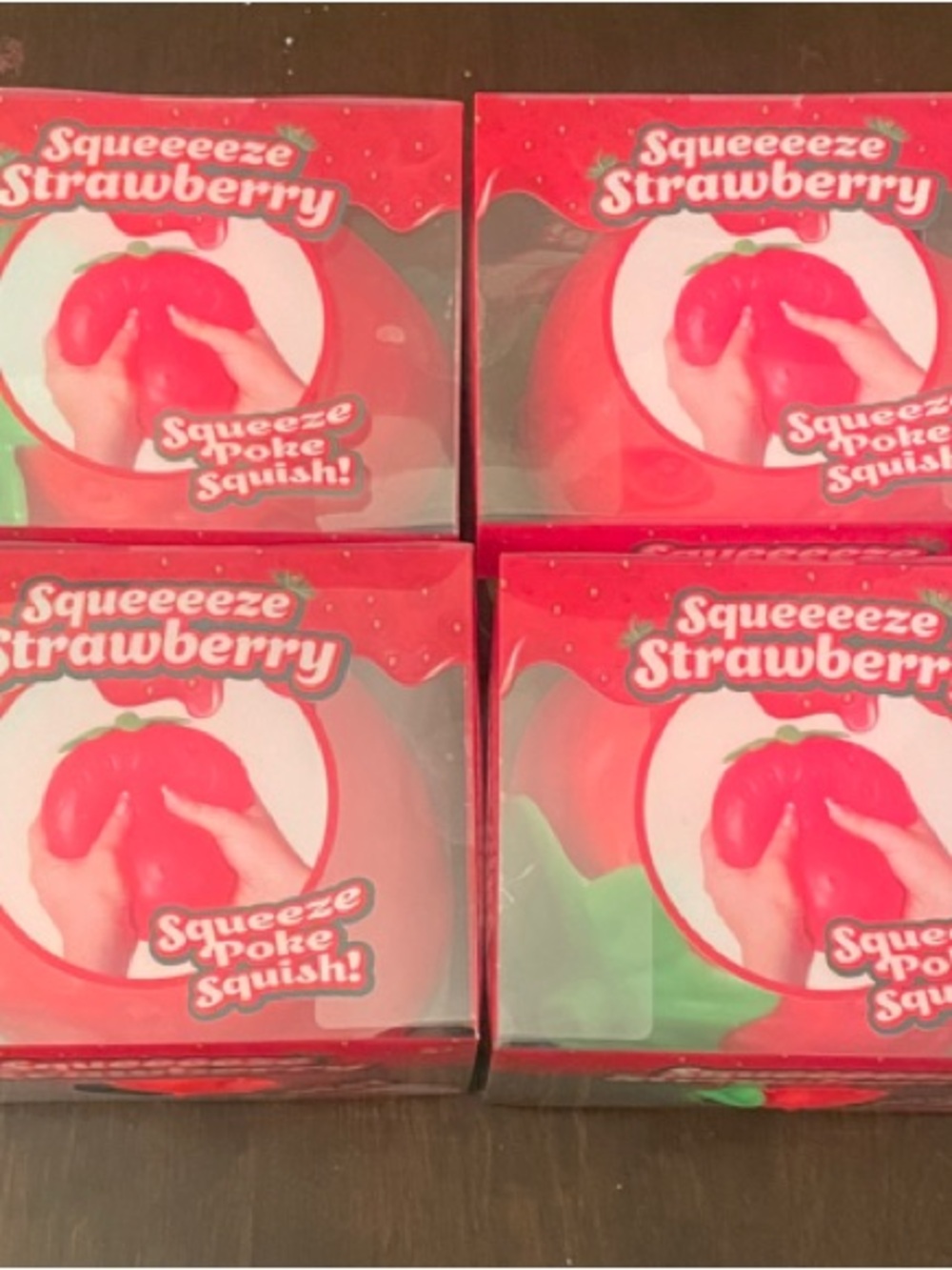 Squeeze Strawberry Kids Toy - Red